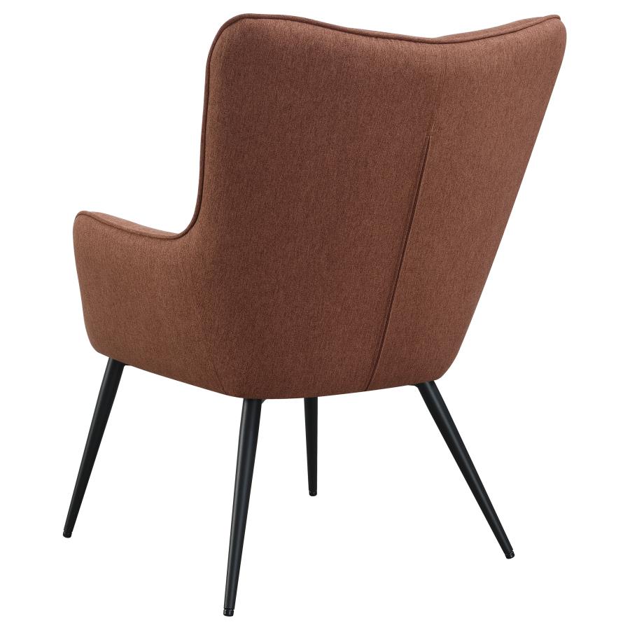 Upholstered Flared Arms Accent Chair with Grid Tufted_5
