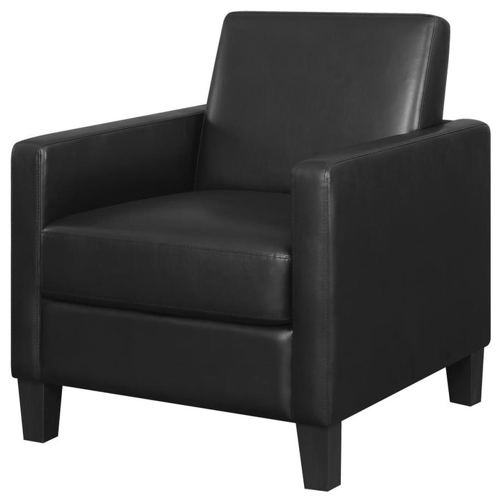 Upholstered Accent Chair with Track Arms Black_3
