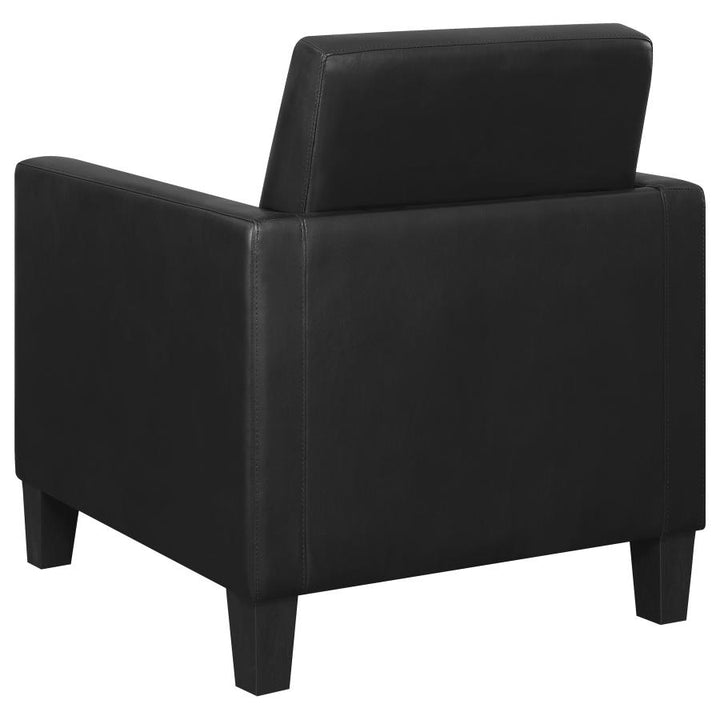 Upholstered Accent Chair with Track Arms Black_5