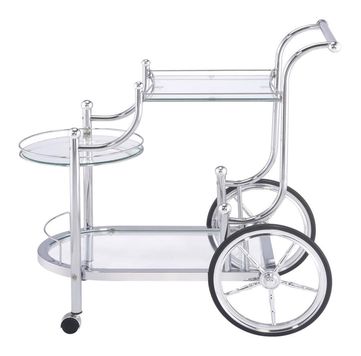 3-tier Serving Cart Chrome and Clear_2