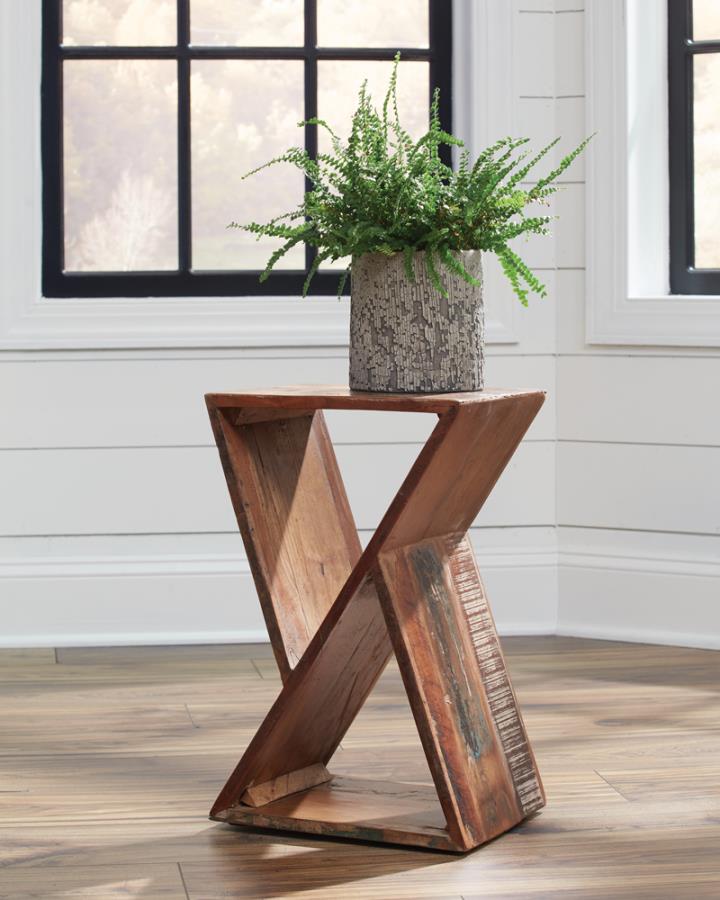 Geometric Accent Table Natural_0