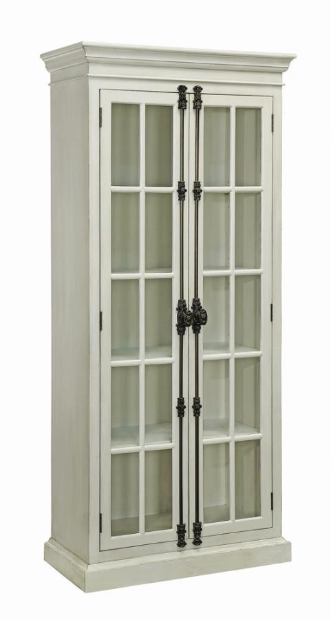 2-door Tall Cabinet Antique White_1