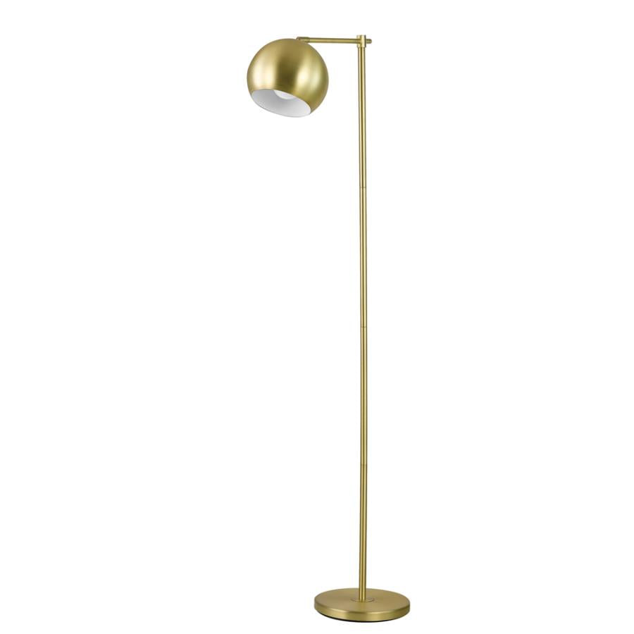 1-light Dome Shade Floor Lamp Brass_0