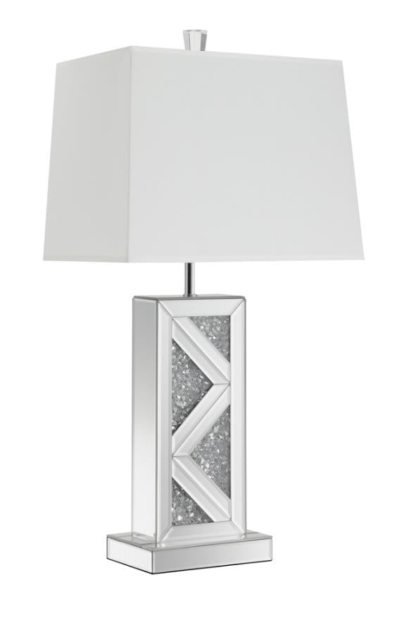 Geometric Base Table Lamp Silver_0