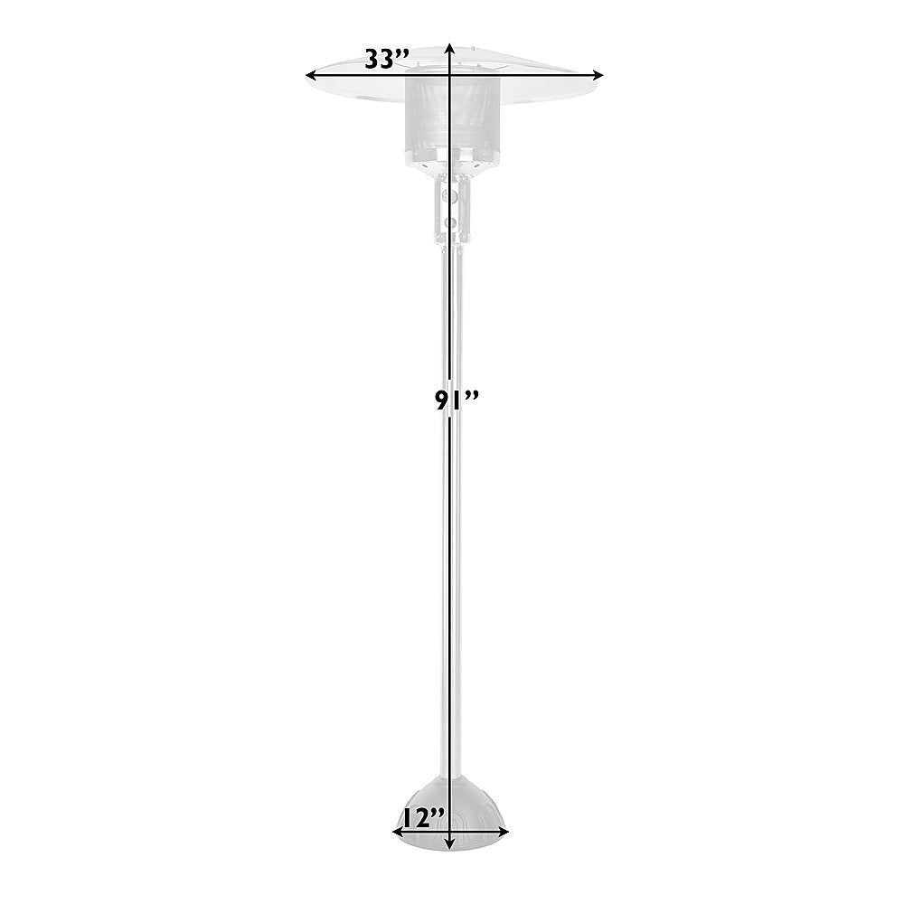 Fire Sense - Stainless Steel Natural Gas Patio Heater - Stainless Steel_1