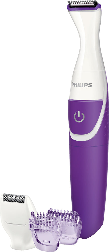 Philips - BikiniGenie Bikini Trimmer - White/Purple_1