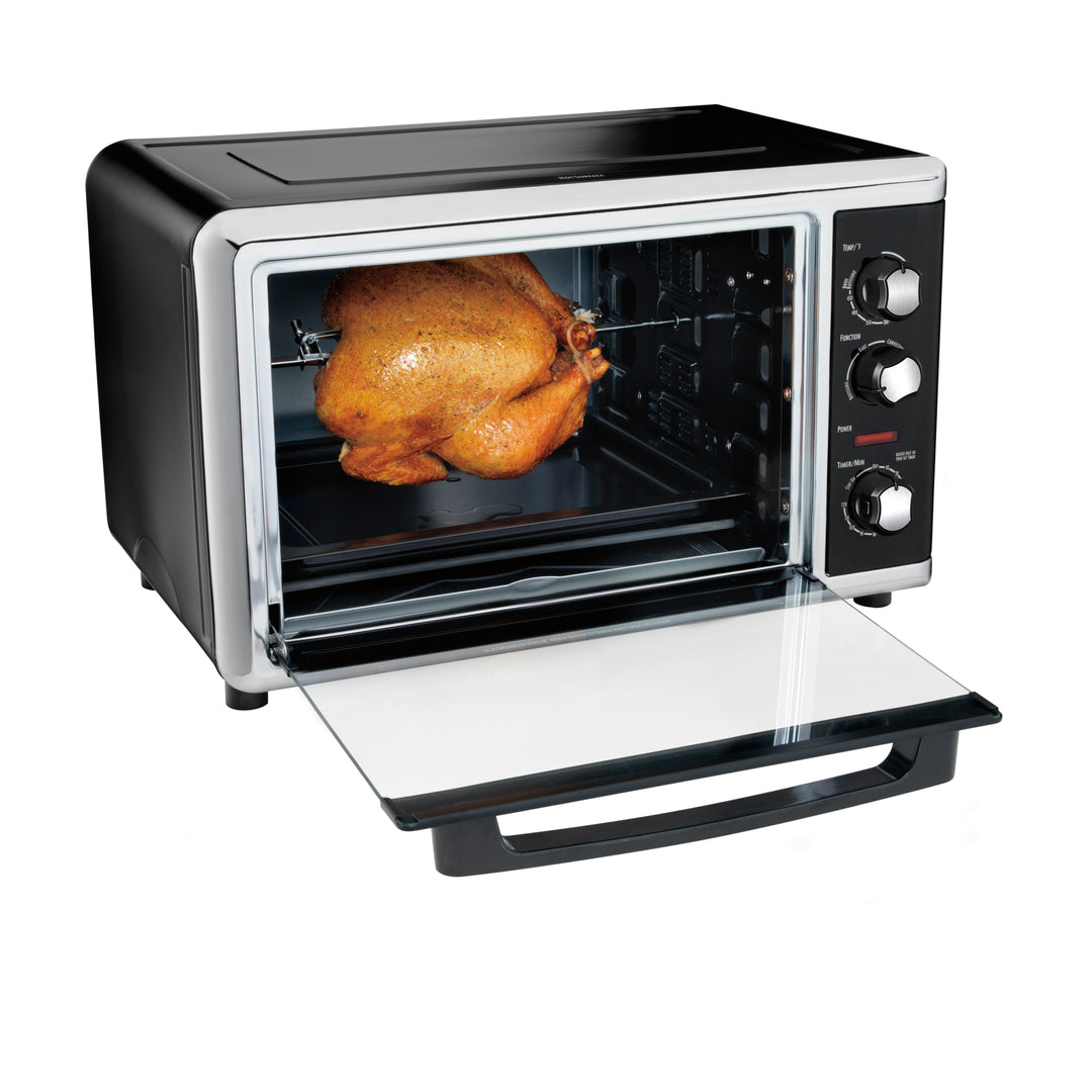Hamilton Beach - Countertop Convection Oven - Black/Brushed Stainless Steel_3