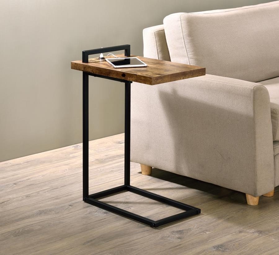 C-shaped Accent Table with USB Charging Port_0