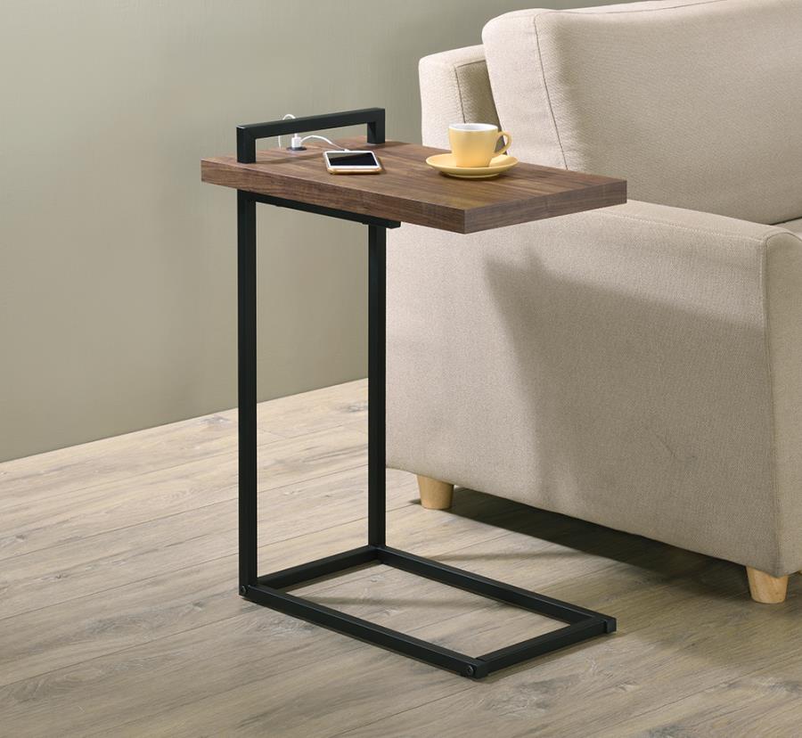 C-shaped Accent Table with USB Charging Port_0