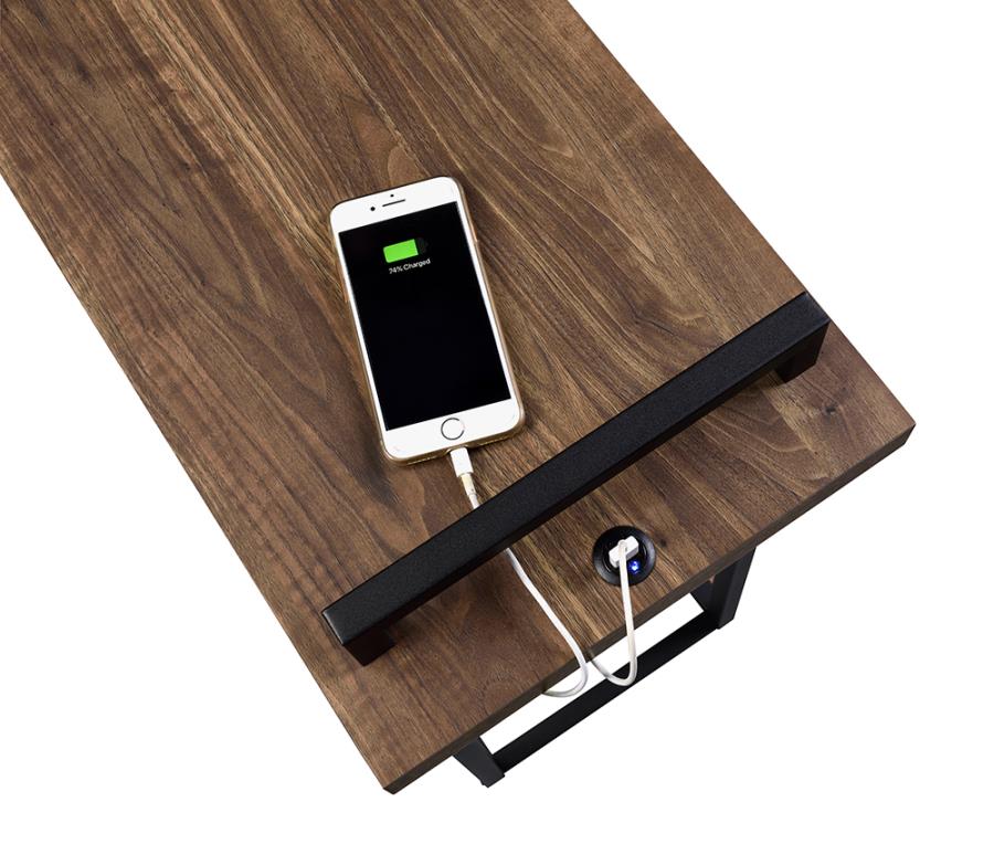 C-shaped Accent Table with USB Charging Port_2