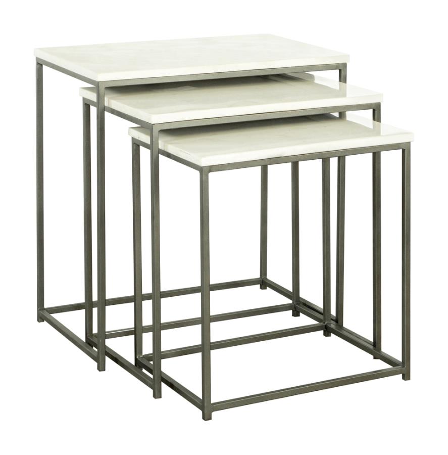 3-piece Nesting Table with Marble Top_1