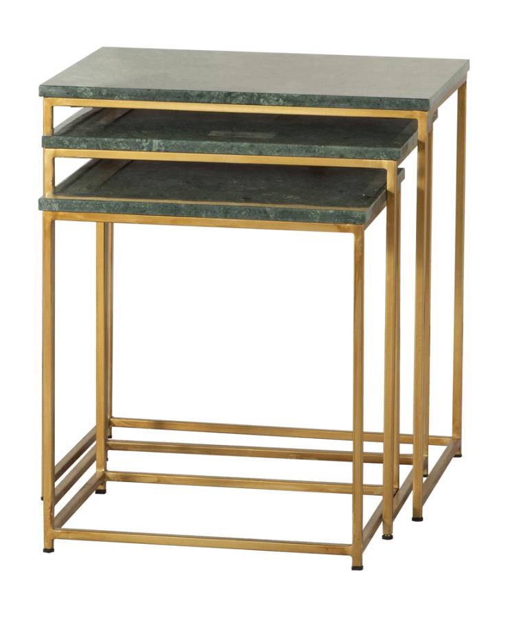 3-piece Nesting Table with Marble Top_1