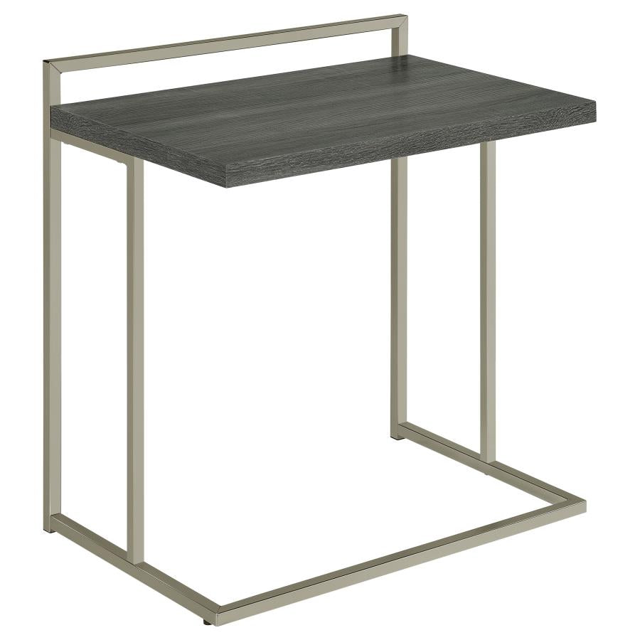 Rectangular Snack Table with Metal Base_1