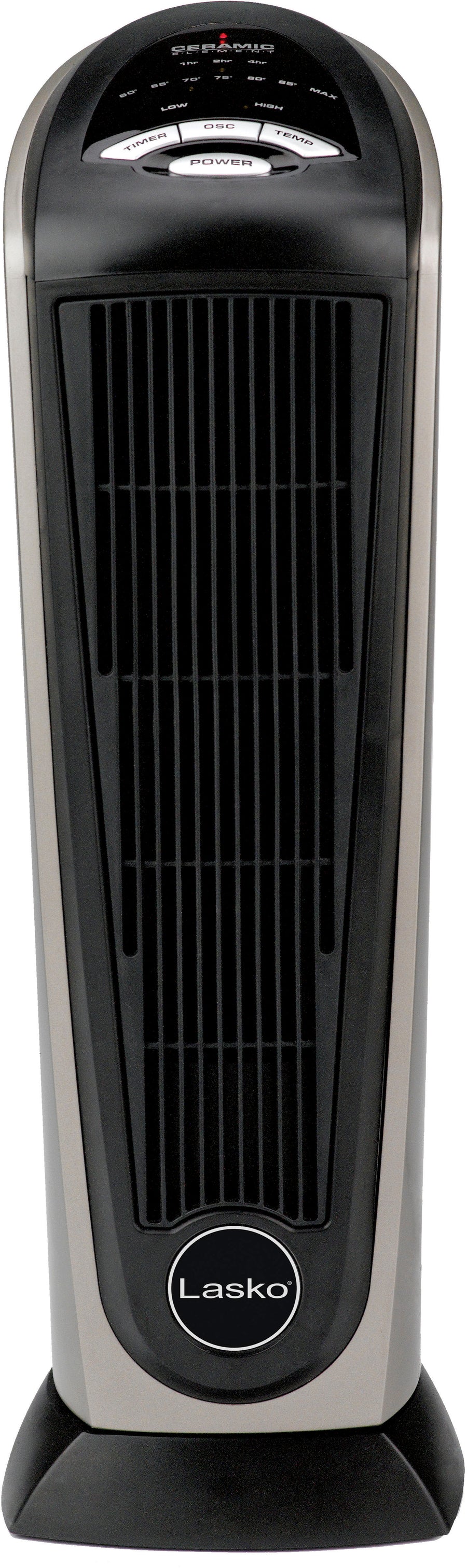 Lasko - Ceramic Tower Space Heater with Remote Control - Black/Silver_0