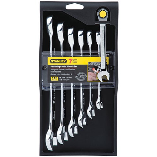 7pc Ratcheting Combination SAE Wrench Set_0