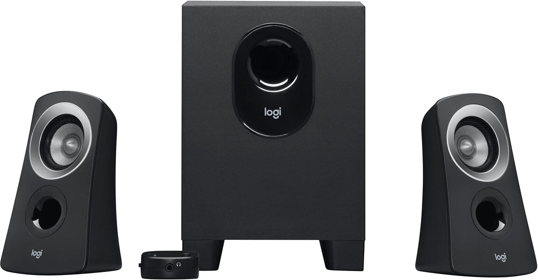Logitech - Z313 2.1-Channel Speaker System (3-Piece) - Black/Silver_0
