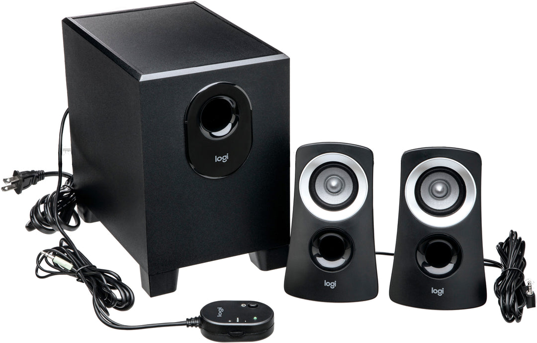 Logitech - Z313 2.1-Channel Speaker System (3-Piece) - Black/Silver_2