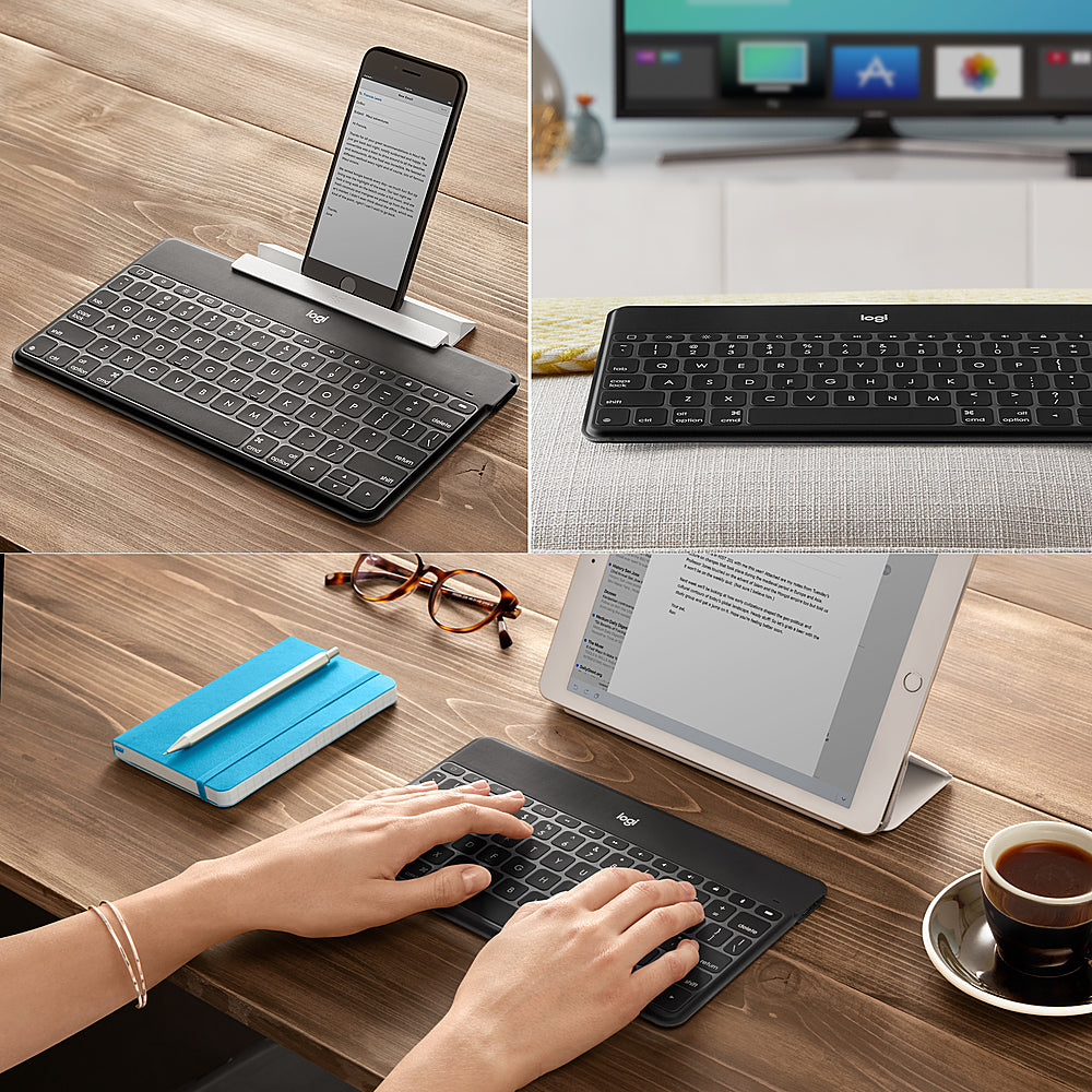 Logitech - Keys-To-Go Keyboard for iPhone, iPad, and Apple TV  with Durable Spill-Proof Design - Black_5