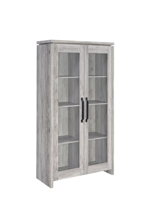 2-door Tall Cabinet Grey Driftwood_1