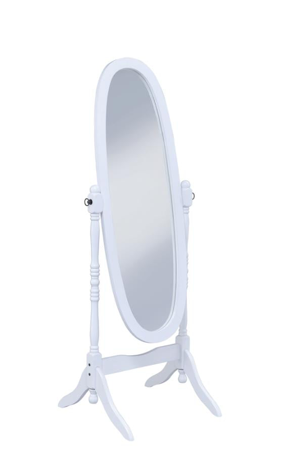 Oval Cheval Mirror White_1