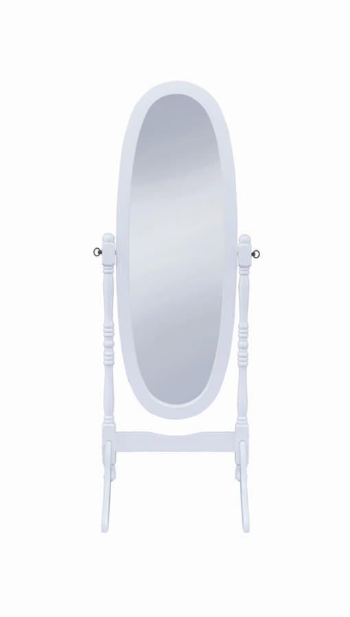 Oval Cheval Mirror White_2
