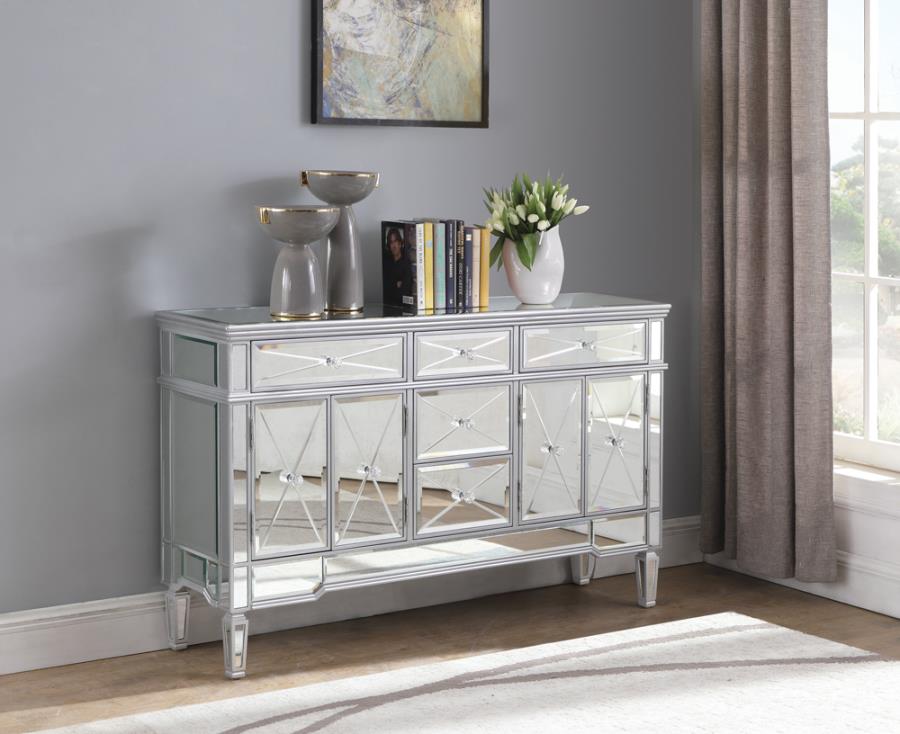5-drawer Accent Cabinet Silver_0
