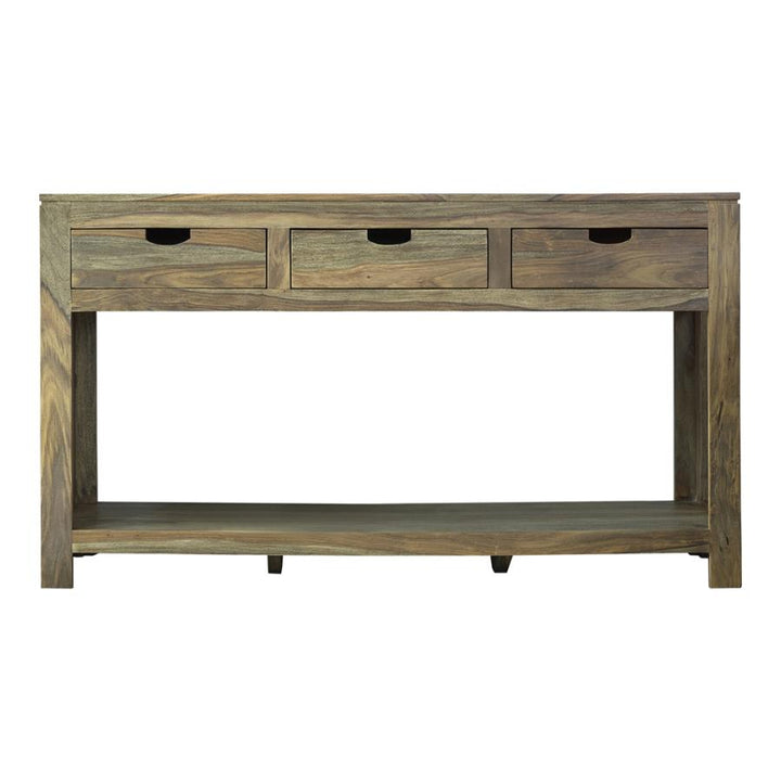 Persia 3-drawer Storage Console Table Natural Sheesham_2