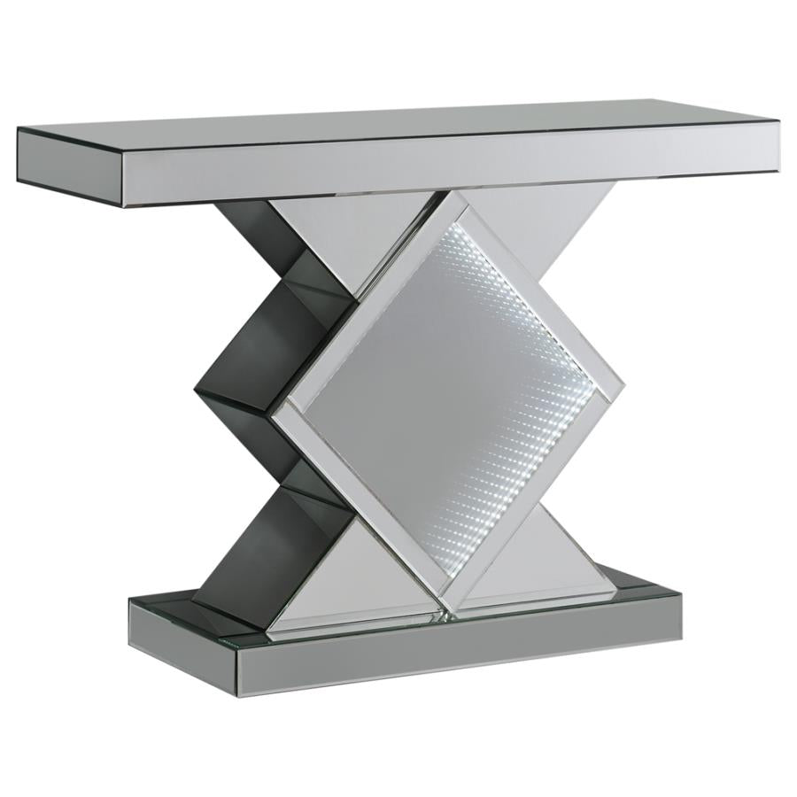 Console Table with LED Lighting Silver_1