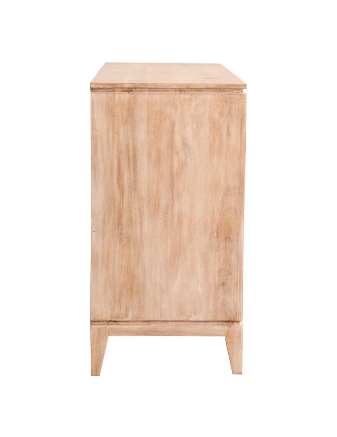 2-door Geometric Accent Cabinet White Distressed_2