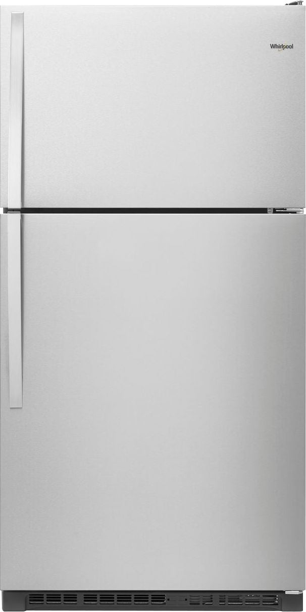 Whirlpool - 20.5 Cu. Ft. Top-Freezer Refrigerator - Monochromatic stainless steel_0