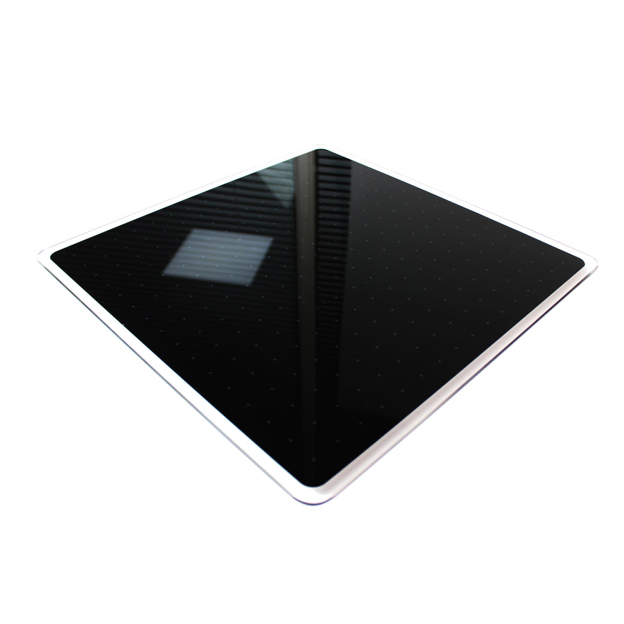 Floortex Glass Magnetic Grid Board 14" x 14" in Black - Black_0