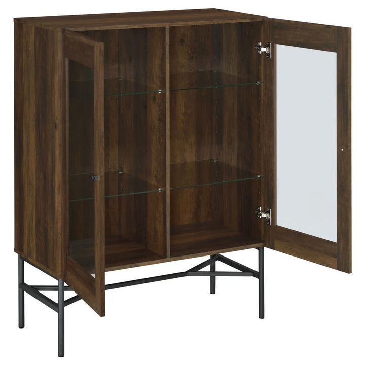 2-door Accent Cabinet with Glass Shelves_3