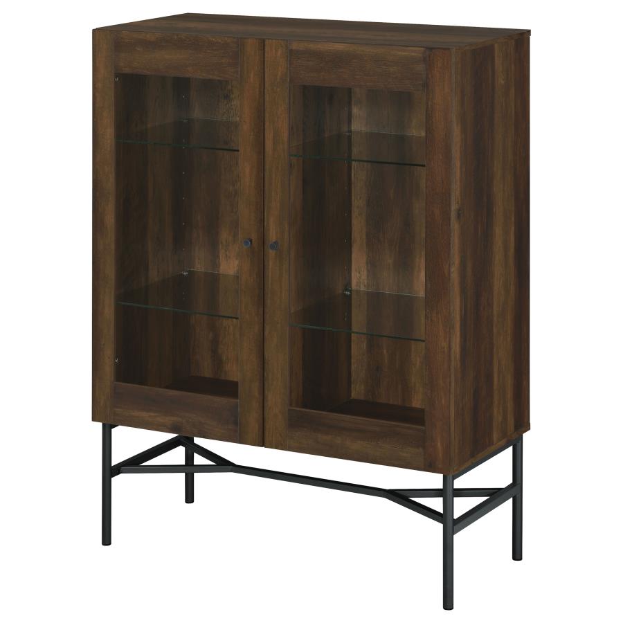 2-door Accent Cabinet with Glass Shelves_5
