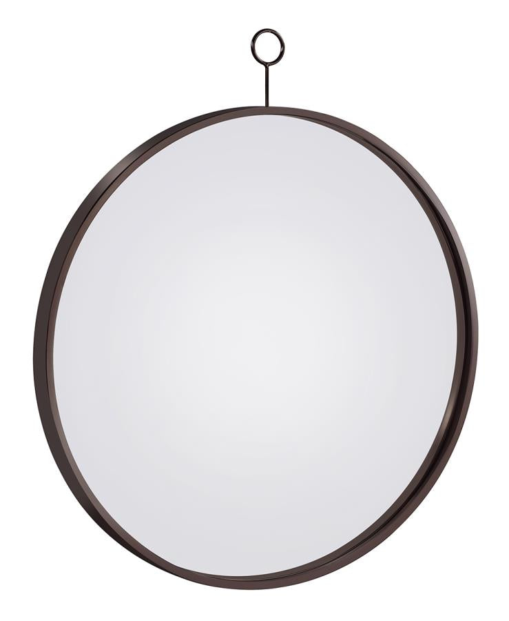 Round Wall Mirror Black Nickel_2