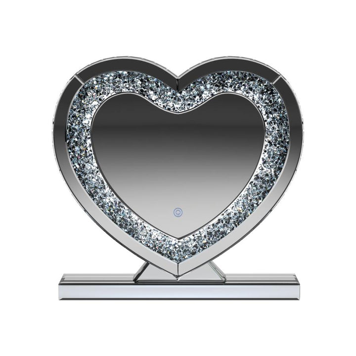 Heart Shape Table Mirror Silver_3
