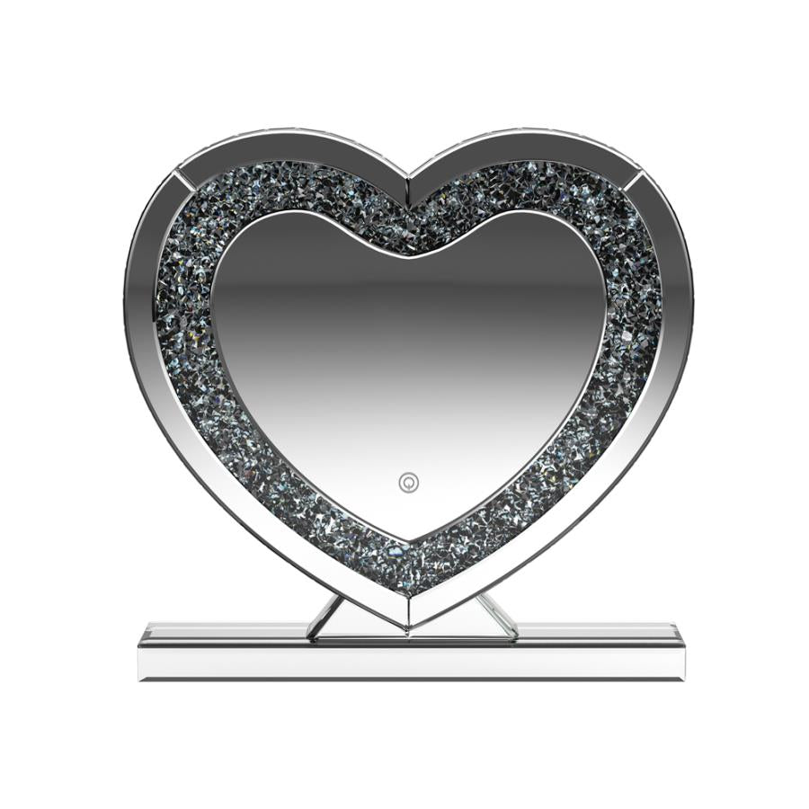 Heart Shape Table Mirror Silver_2