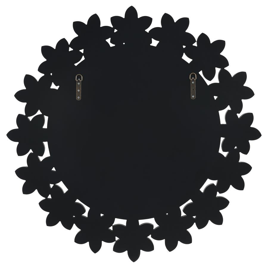 Round Floral Frame Wall Mirror_2