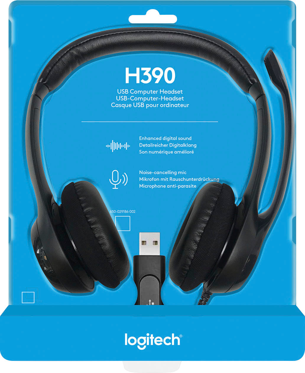 Logitech - H390 Wired USB Noise-Cancelling On-Ear Headset - Black_3
