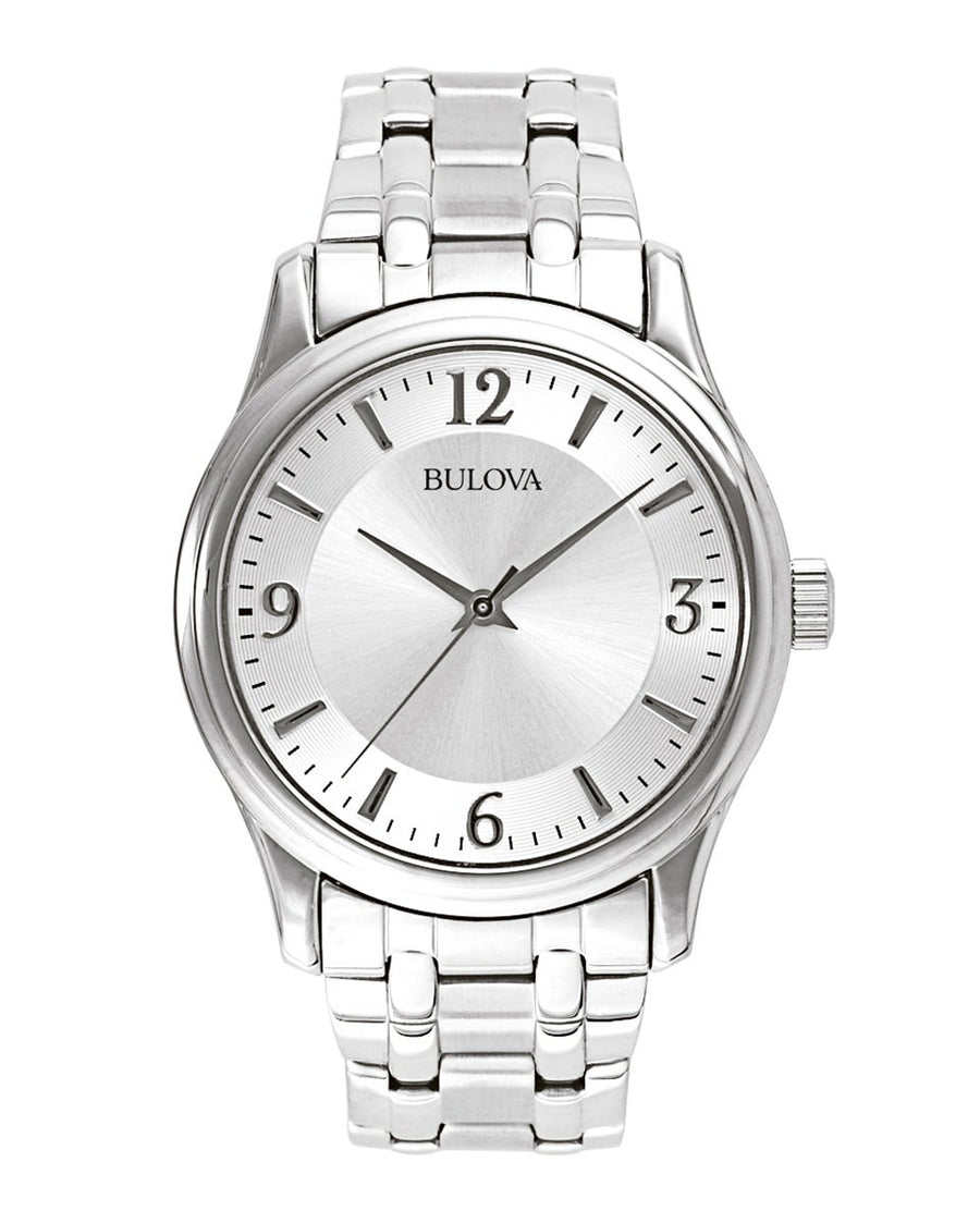 Mens Corporate Collection Silver-Tone Stainless Steel Watch Silver Dial_0