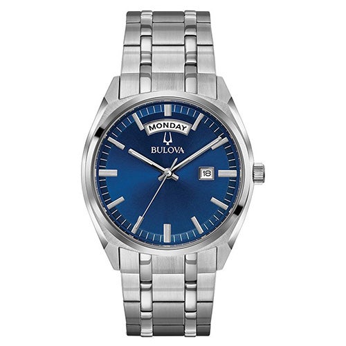 Mens Surveyor Classic Silver-Tone Stainless Steel Watch Blue Dial_0