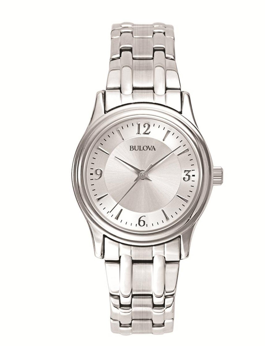 Ladies Corporate Collection Silver-Tone Stainless Steel Watch Silver Dial_0