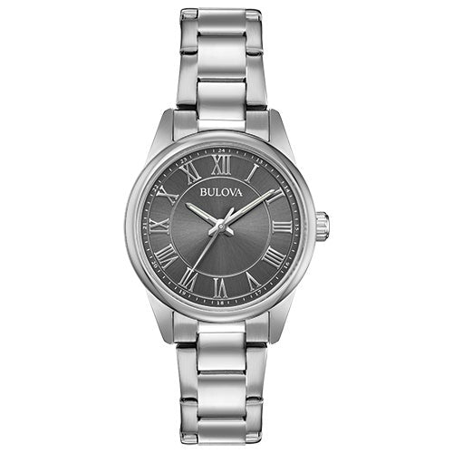 Ladies' Corporate Collection Silver-Tone Stainless Steel Watch, Gray Dial_0