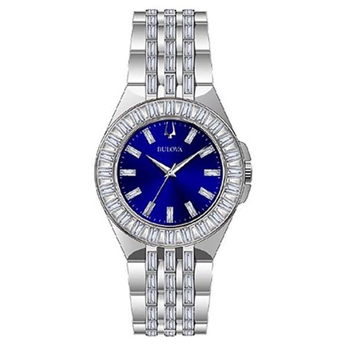 Ladies  Phantom Crystal Silver-Tone Stainless Steel Watch Blue Dial_0