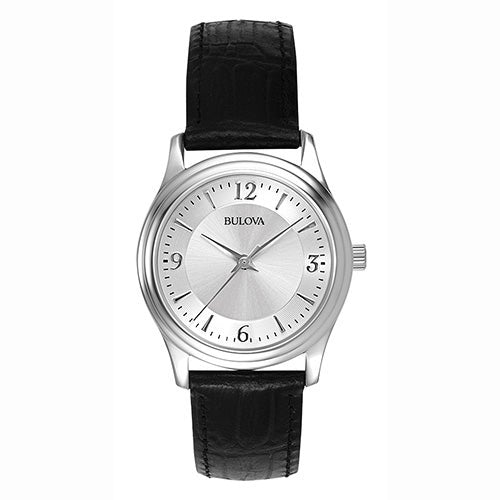 Corporate Collection Ladies Black Leather Strap Watch_0