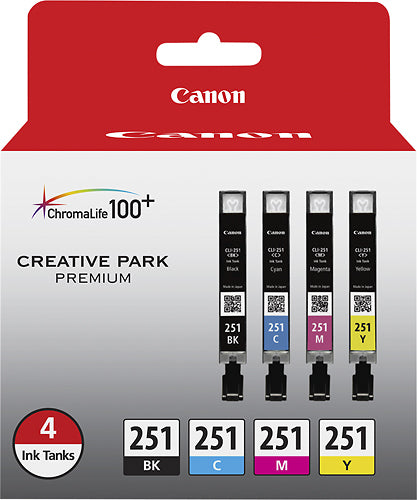 Canon - 251 4-Pack Ink Cartridges - Photo Black/Cyan/Magenta/Yellow_0
