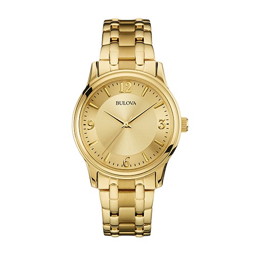 Mens Corporate Collection Gold-Tone Stainless Steel Watch Gold Dial_0