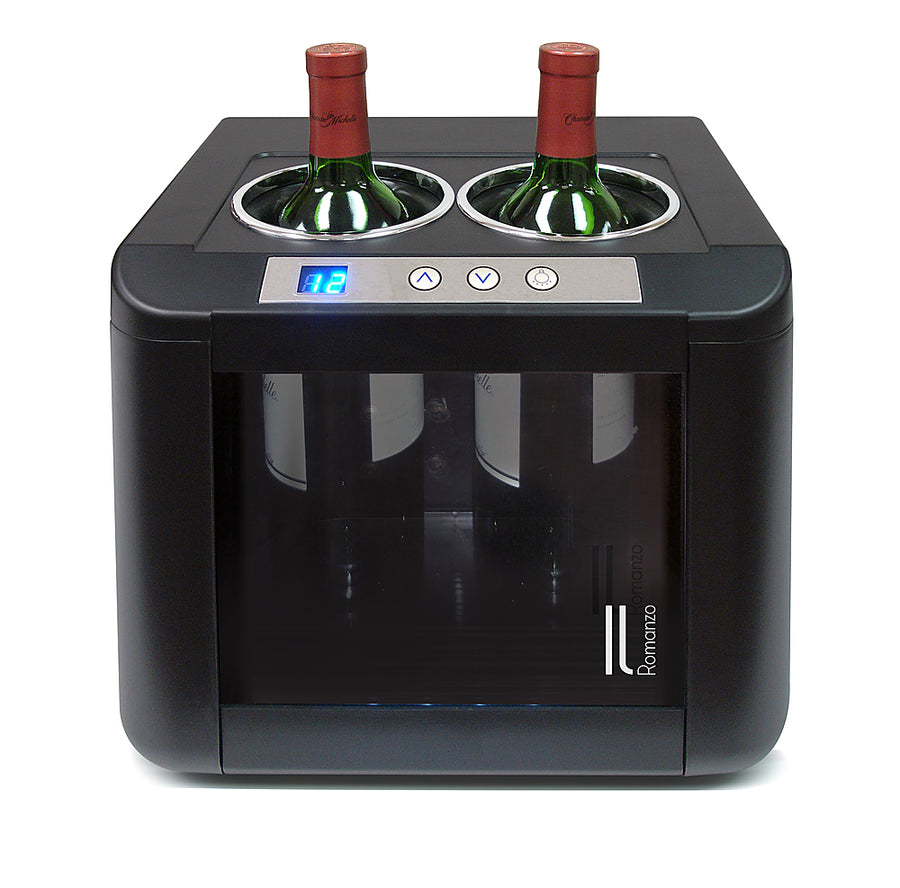 Vinotemp - 2-Bottle Thermoelectric Open Wine Cooler - Black_0