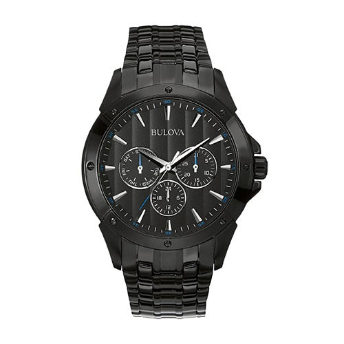 Mens Black Ion-Plated Stainless Steel Watch Black Dial_0