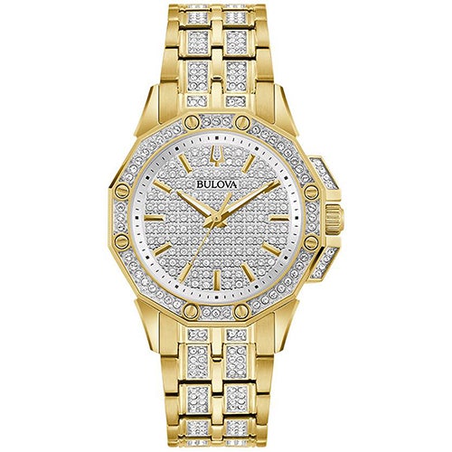 Ladies Octava Crystal Gold-Tone Stainless Steel Watch Crystal Dial_0