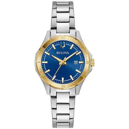 Ladies Corporate Collection Gold & Silver-Tone Stainless Steel Watch Blue Dial_0